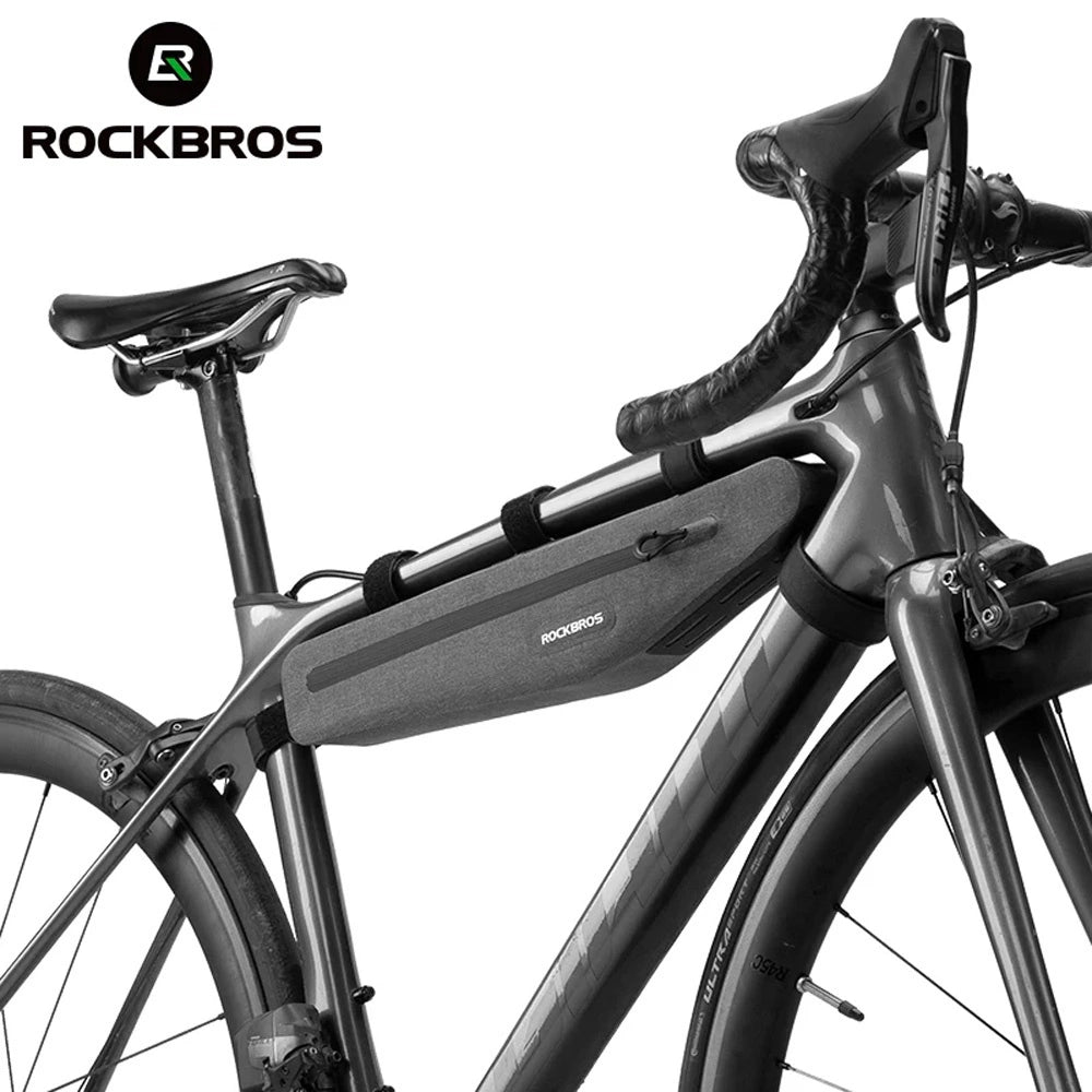 Torba rowerowa Rockbros AS-052 wodoodporna na ramę - szara – zdjęcie 2