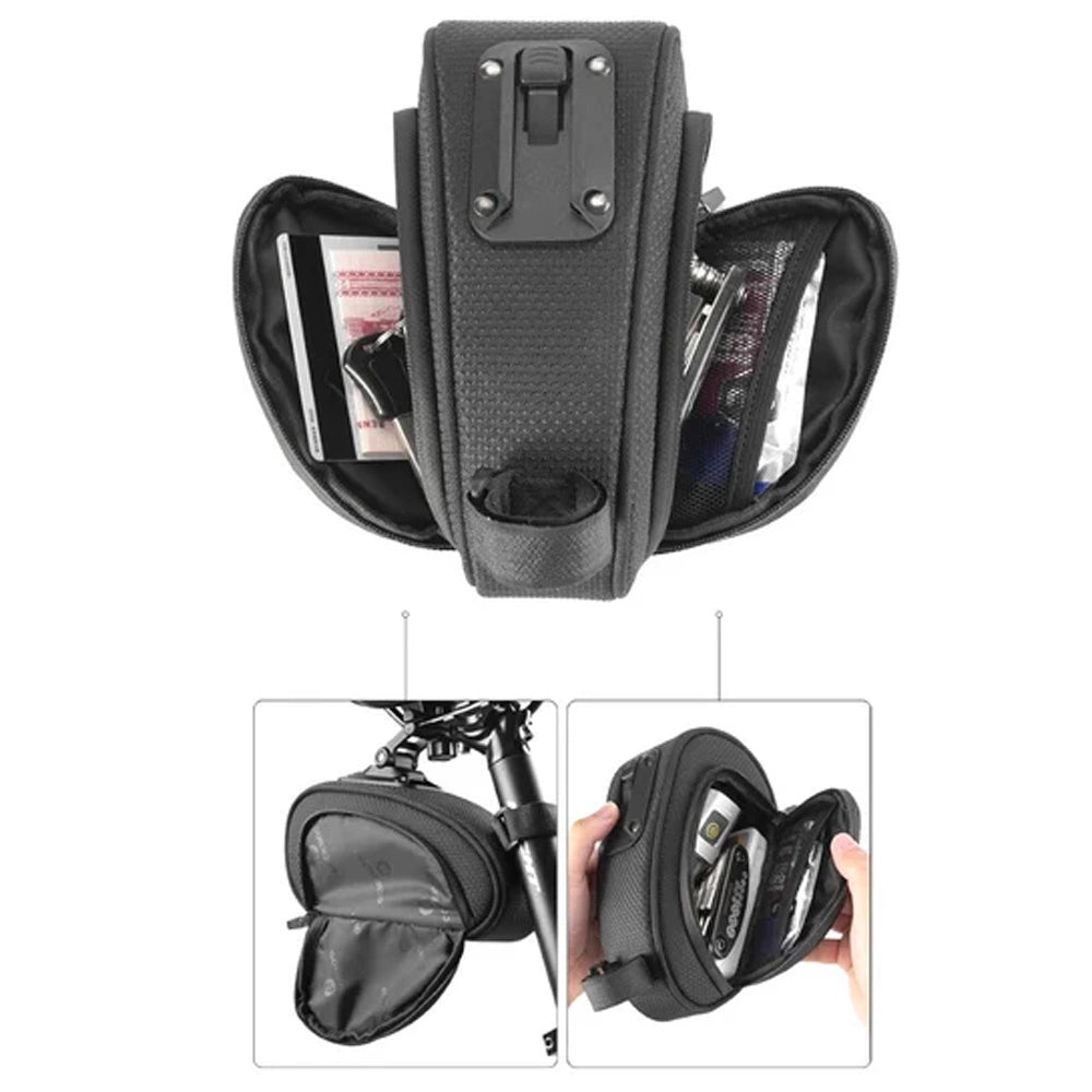 Torba rowerowa Rockbros C40 pod siodełko - czarna – zdjęcie 4