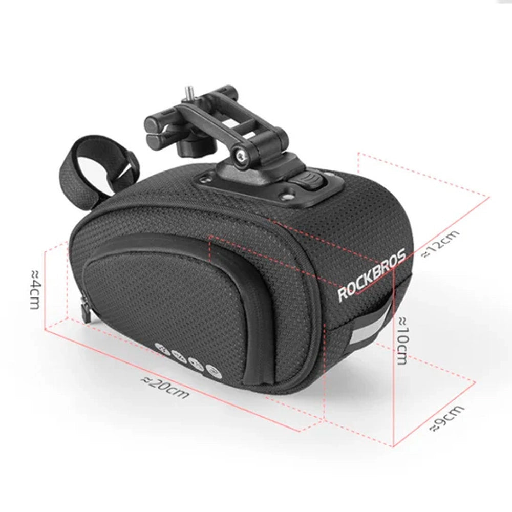 Torba rowerowa Rockbros C40 pod siodełko - czarna – zdjęcie 5