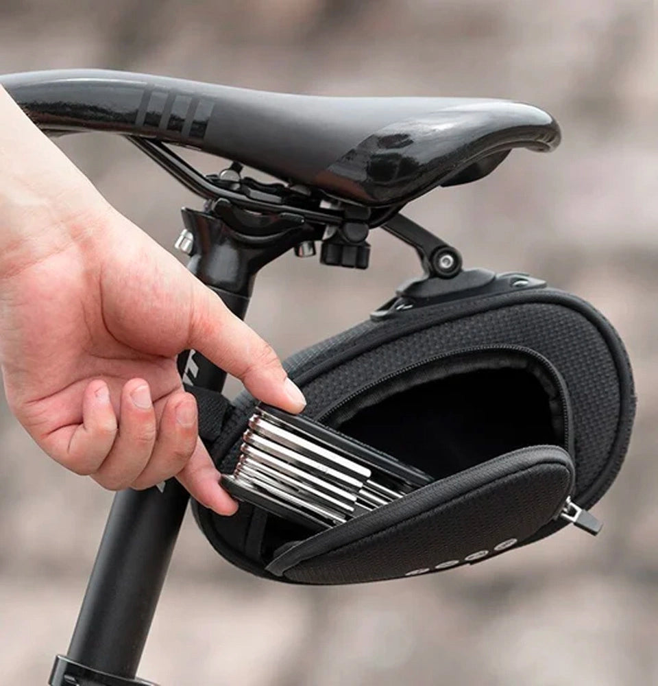 Torba rowerowa Rockbros C40 pod siodełko - czarna – zdjęcie 8