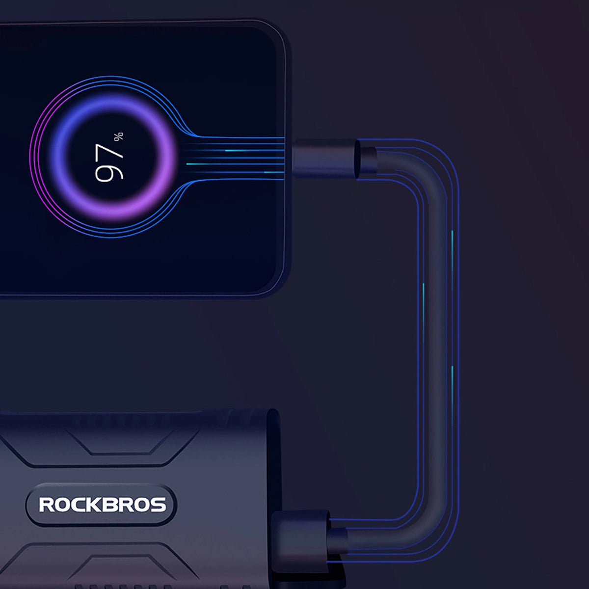 Lampka rowerowa Rockbros 24310002001 850 lm - czarna – zdjęcie 10