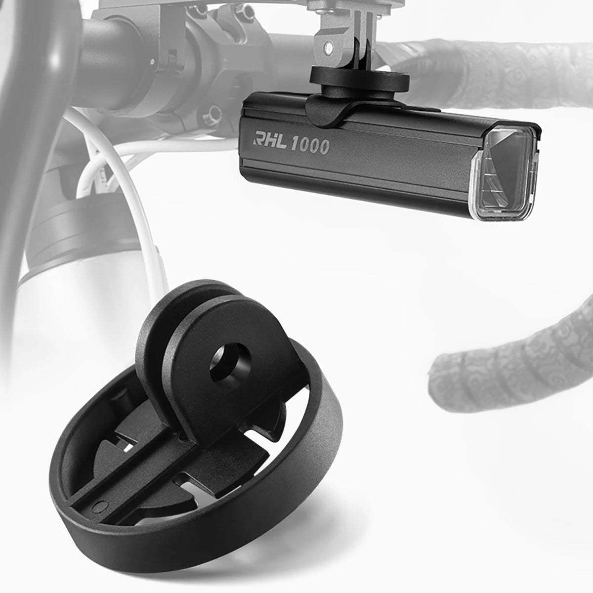 Lampka rowerowa przednia Rockbros 24610002001 1000 lm + kabel - czarna – zdjęcie 15