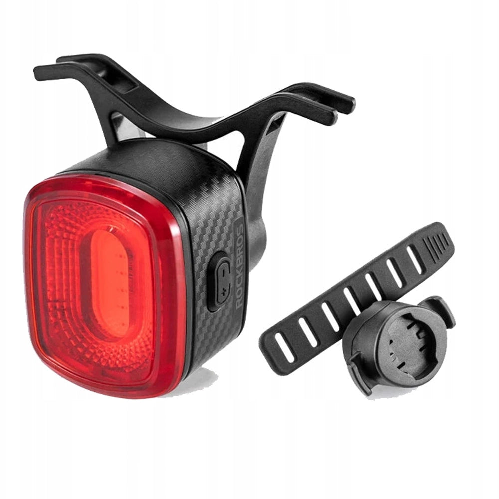 Lampka rowerowa tylna Rockbros Q2S LED z inteligentnym systemem - czarna