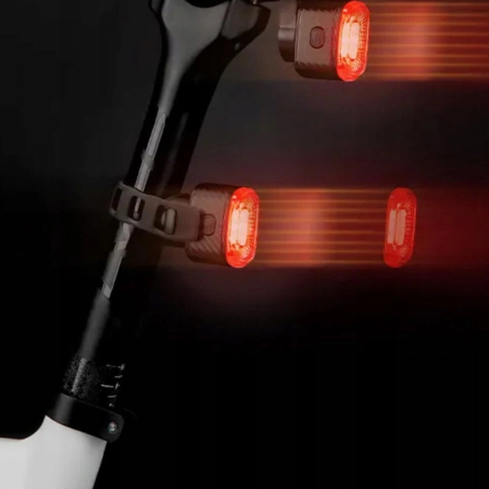 Lampka rowerowa tylna Rockbros Q2S LED z inteligentnym systemem - czarna – zdjęcie 4
