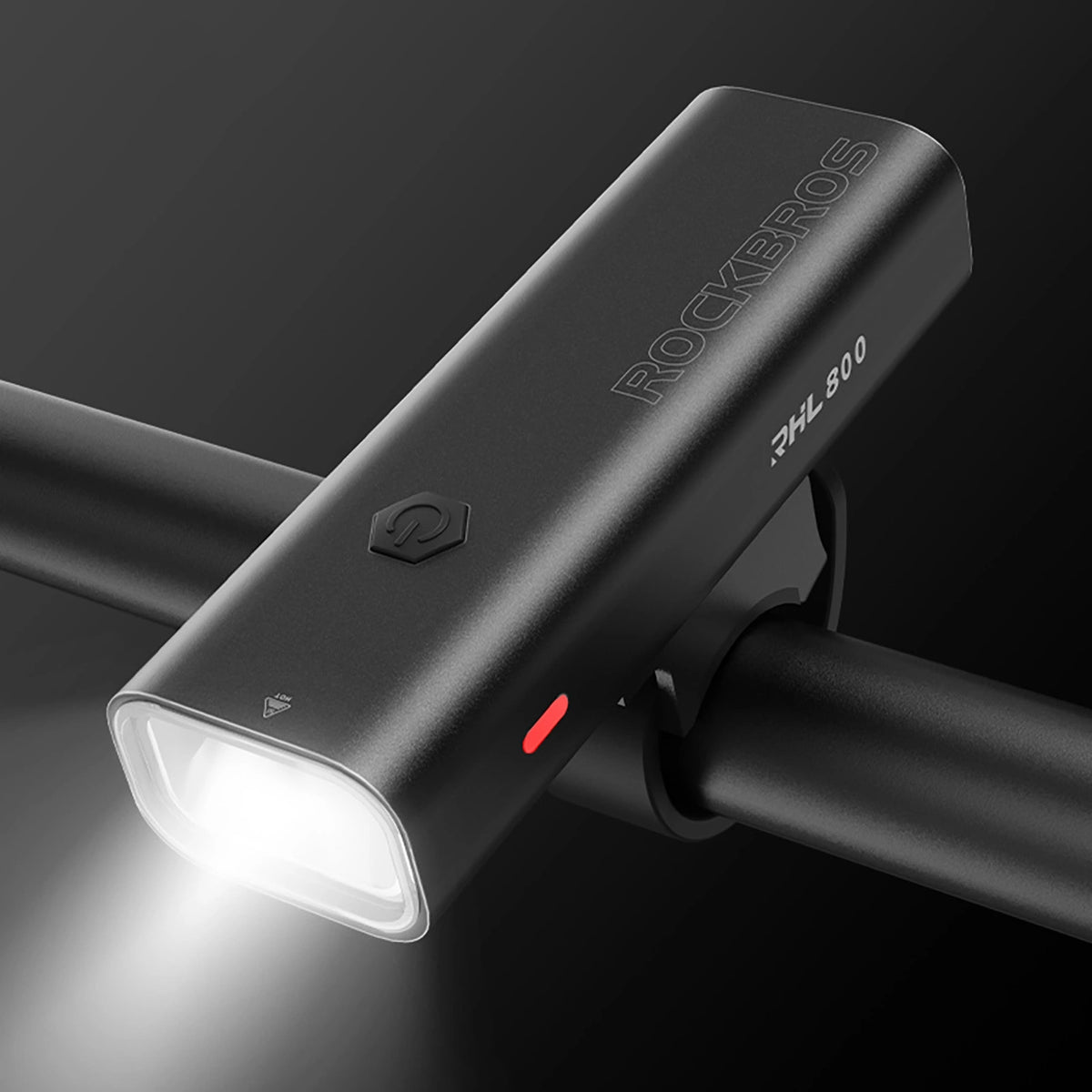 Lampka rowerowa przednia Rockbros 24710012001 800 lm + kabel - czarna – zdjęcie 3
