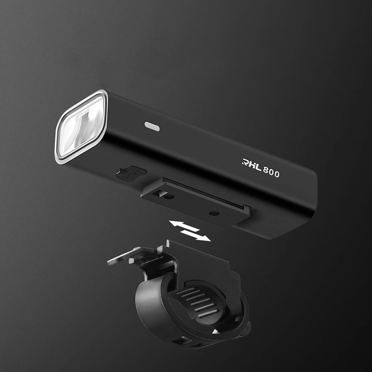Lampka rowerowa przednia Rockbros 24710012001 800 lm + kabel - czarna – zdjęcie 6