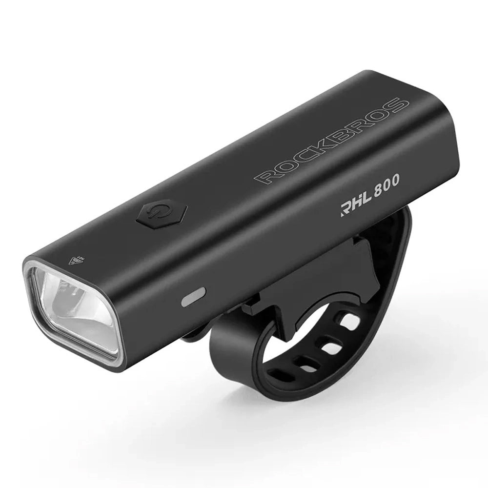 Lampka rowerowa przednia Rockbros 24710012001 800 lm + kabel - czarna – zdjęcie 2