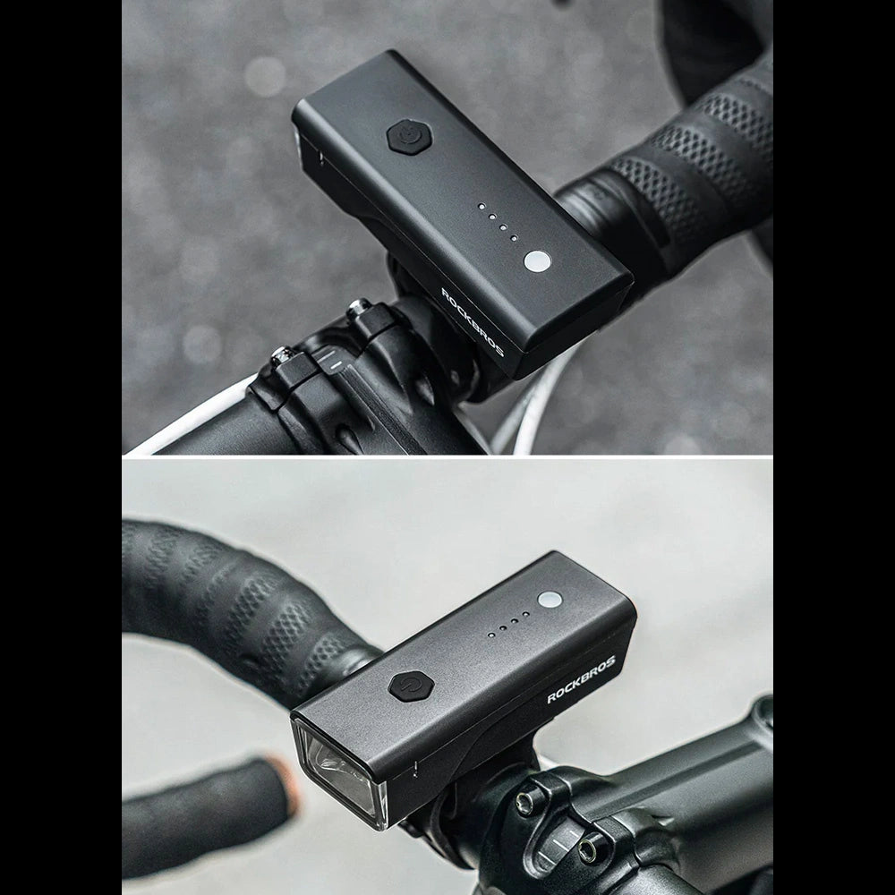 Lampka rowerowa przednia Rockbros 24510003001 260 lm + kabel - czarna – zdjęcie 5