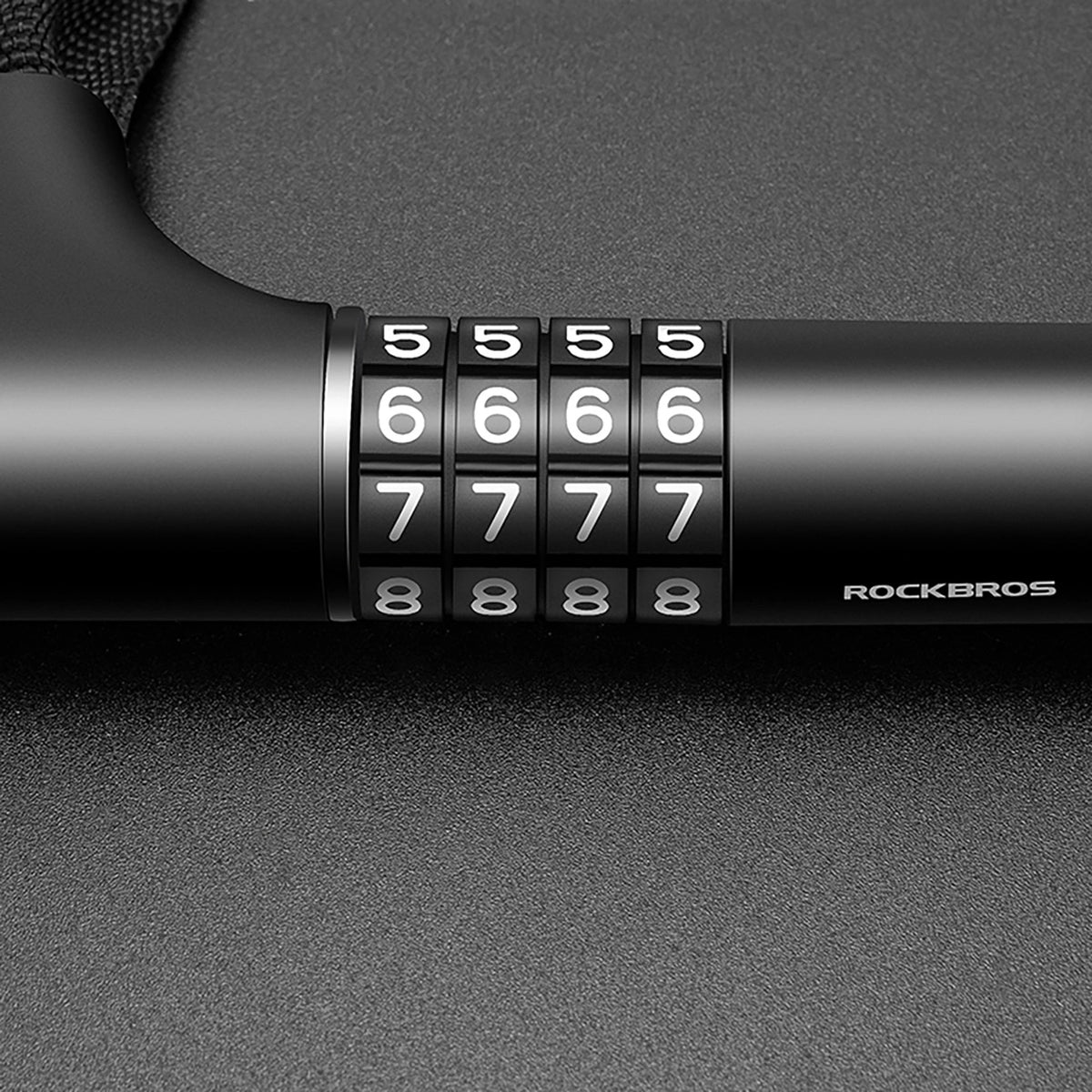 Zapięcie rowerowe Rockbros 3230002001 na szyfr i klucz - czarne – zdjęcie 8