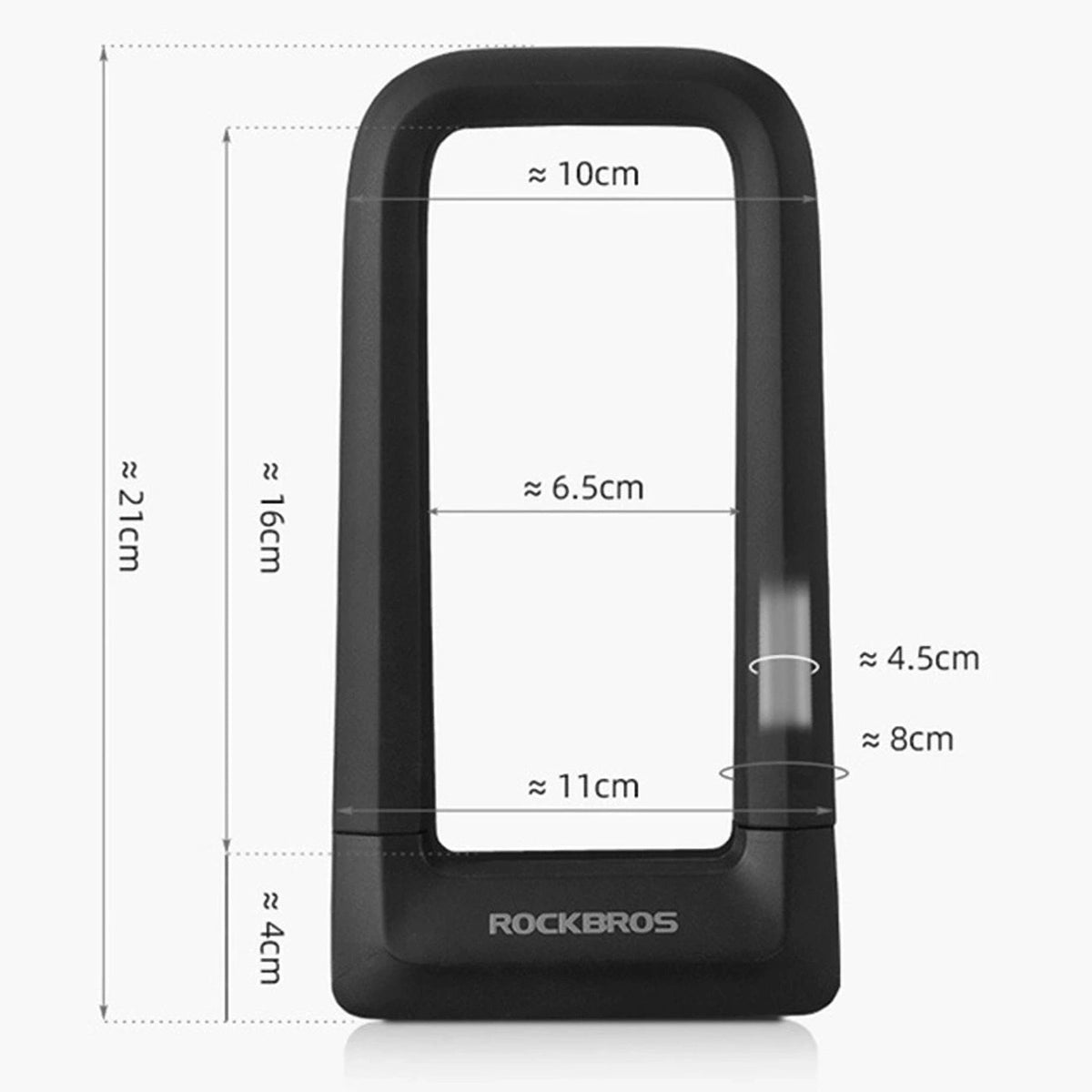 Zapięcie rowerowe Rockbros RKS626-BK U-lock - czarne – zdjęcie 3