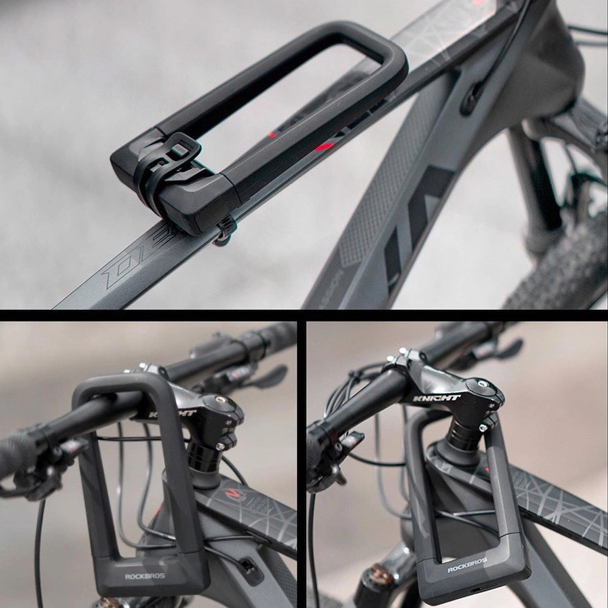 Zapięcie rowerowe Rockbros RKS626-BK U-lock - czarne – zdjęcie 8