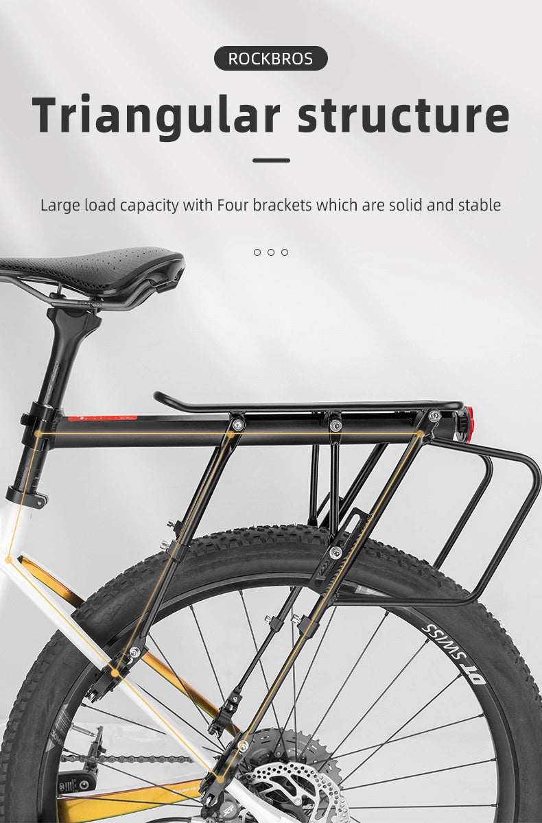 Bagażnik rowerowy Rockbros 33210004001 z półką - czarny – zdjęcie 10