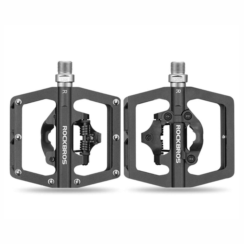 Pedały rowerowe Rockbros PD15-BK ze stopu aluminium - czarne – zdjęcie 2