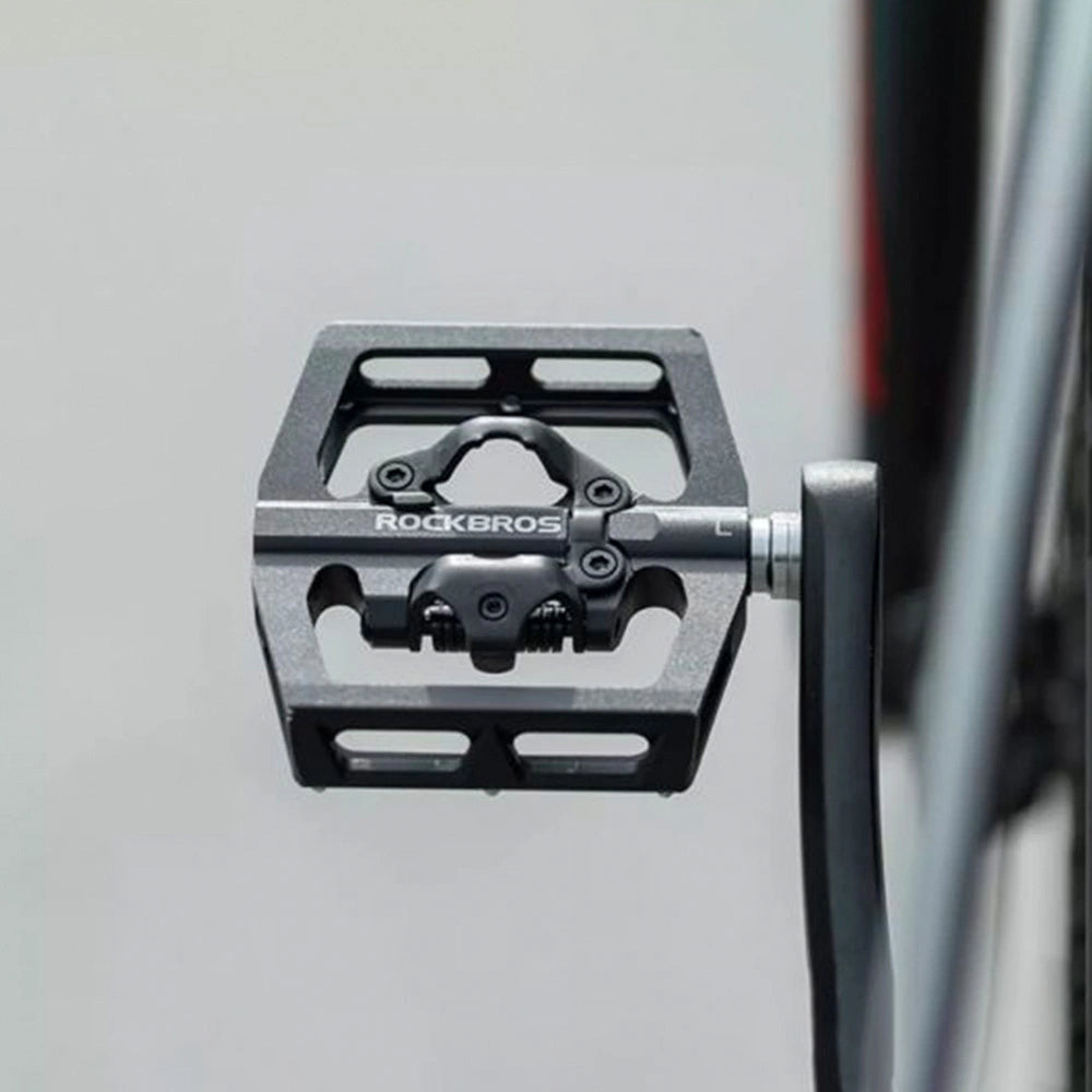 Pedały rowerowe Rockbros PD15-BK ze stopu aluminium - czarne – zdjęcie 6