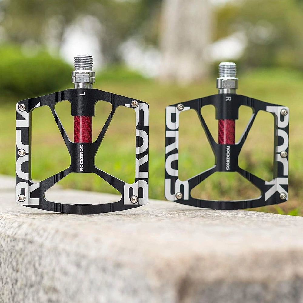Pedały rowerowe Rockbros 37213071001 ze stopu aluminium - czarne – zdjęcie 2