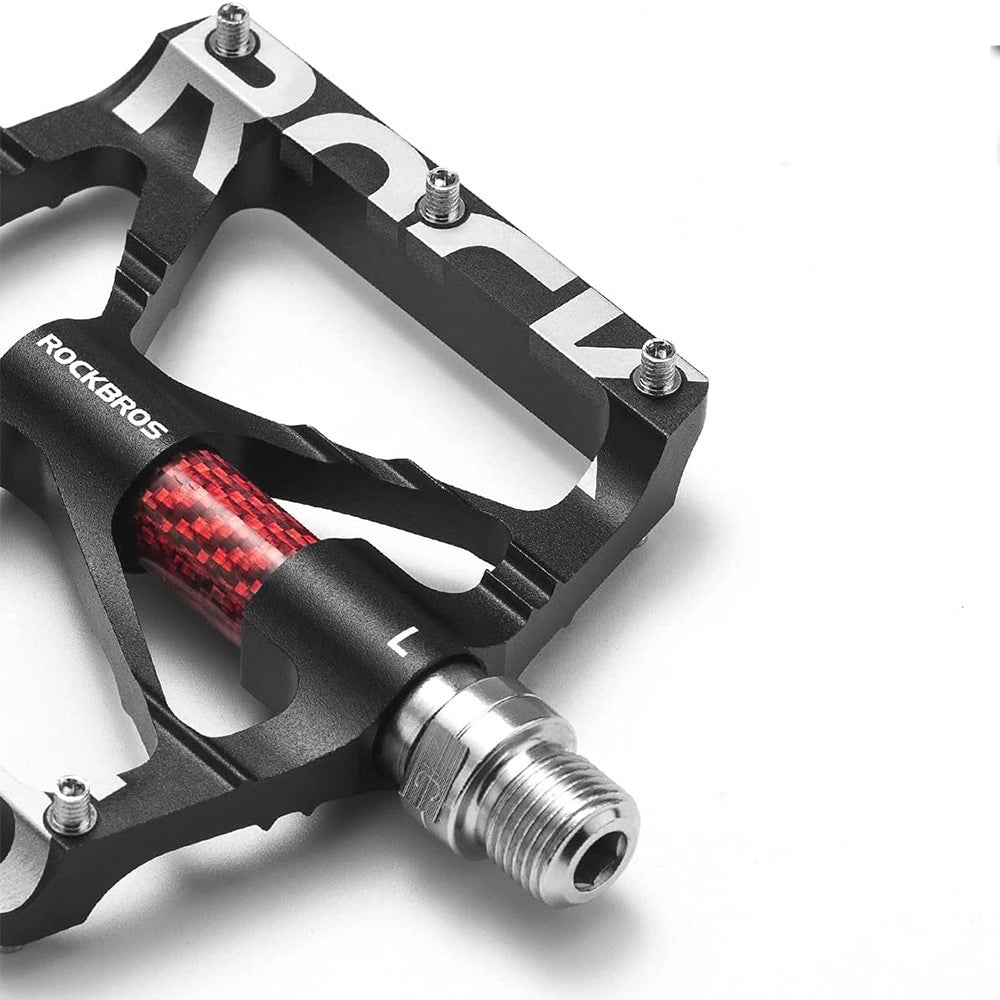 Pedały rowerowe Rockbros 37213071001 ze stopu aluminium - czarne – zdjęcie 4