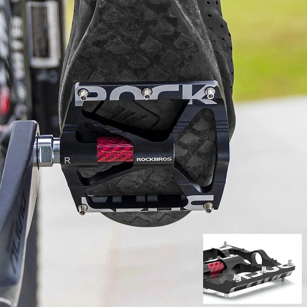 Pedały rowerowe Rockbros 37213071001 ze stopu aluminium - czarne – zdjęcie 5