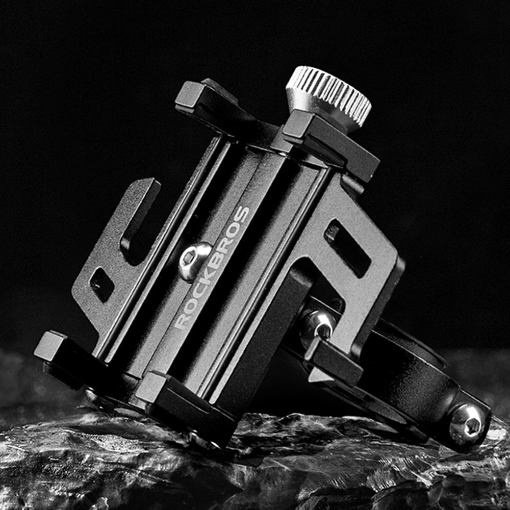 Uchwyt rowerowy Rockbros 699-BK ze stopu aluminium do telefonu - czarny – zdjęcie 6