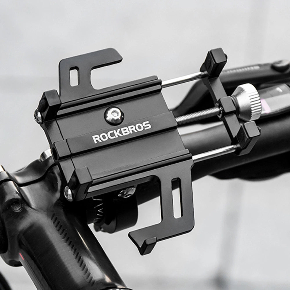 Uchwyt rowerowy Rockbros 699-BK ze stopu aluminium do telefonu - czarny – zdjęcie 3