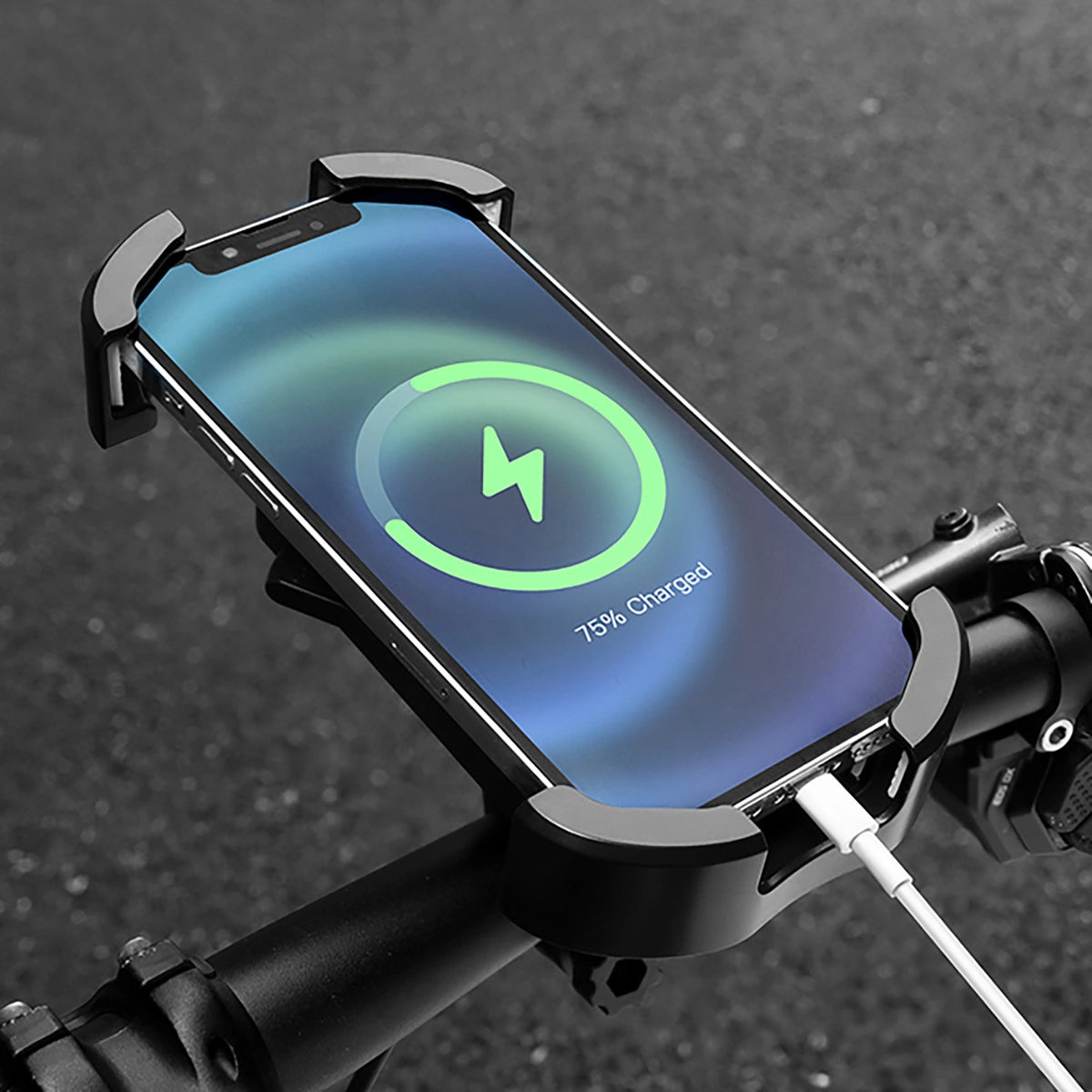 Uchwyt na telefon Rockbros 25210032005 do motocyklu na lusterko - czarny – zdjęcie 3
