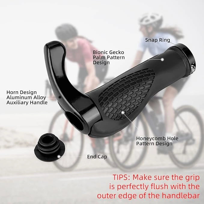 Zestaw uchwytów rowerowych Rockbros BT1007B z rogami - czarny – zdjęcie 14