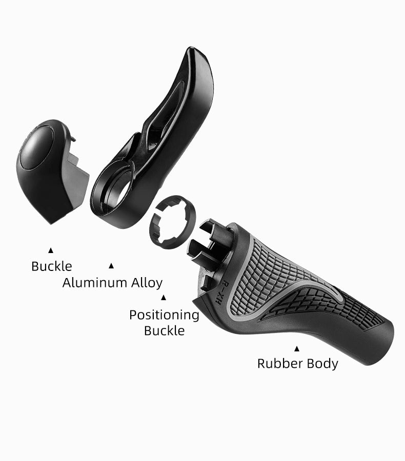 Zestaw uchwytów rowerowych Rockbros BT1007B z rogami - czarny – zdjęcie 4