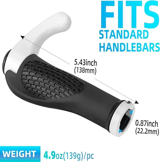 Zestaw uchwytów rowerowych Rockbros BT1007W z rogami - biały – zdjęcie 5