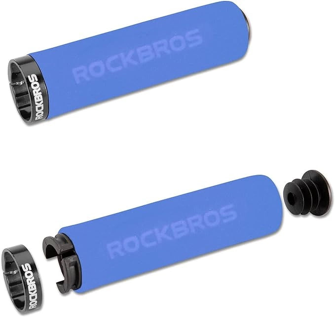 Uchwyty rowerowe Rockbros BT1001BLBK z na kierownicę - niebiesko-czarne – zdjęcie 2