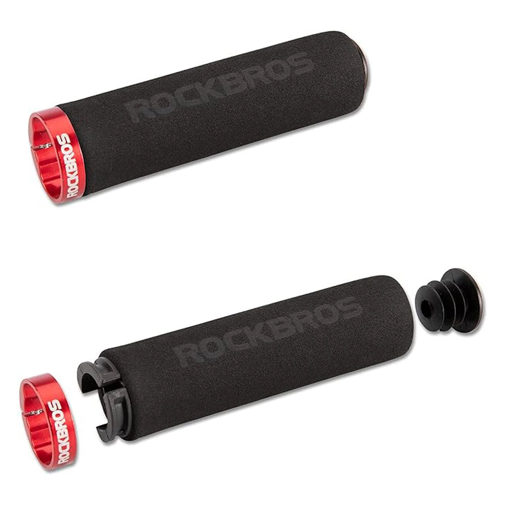 Uchwyty rowerowe Rockbros BT1001BKRD z na kierownicę - czarno-czerwone – zdjęcie 2