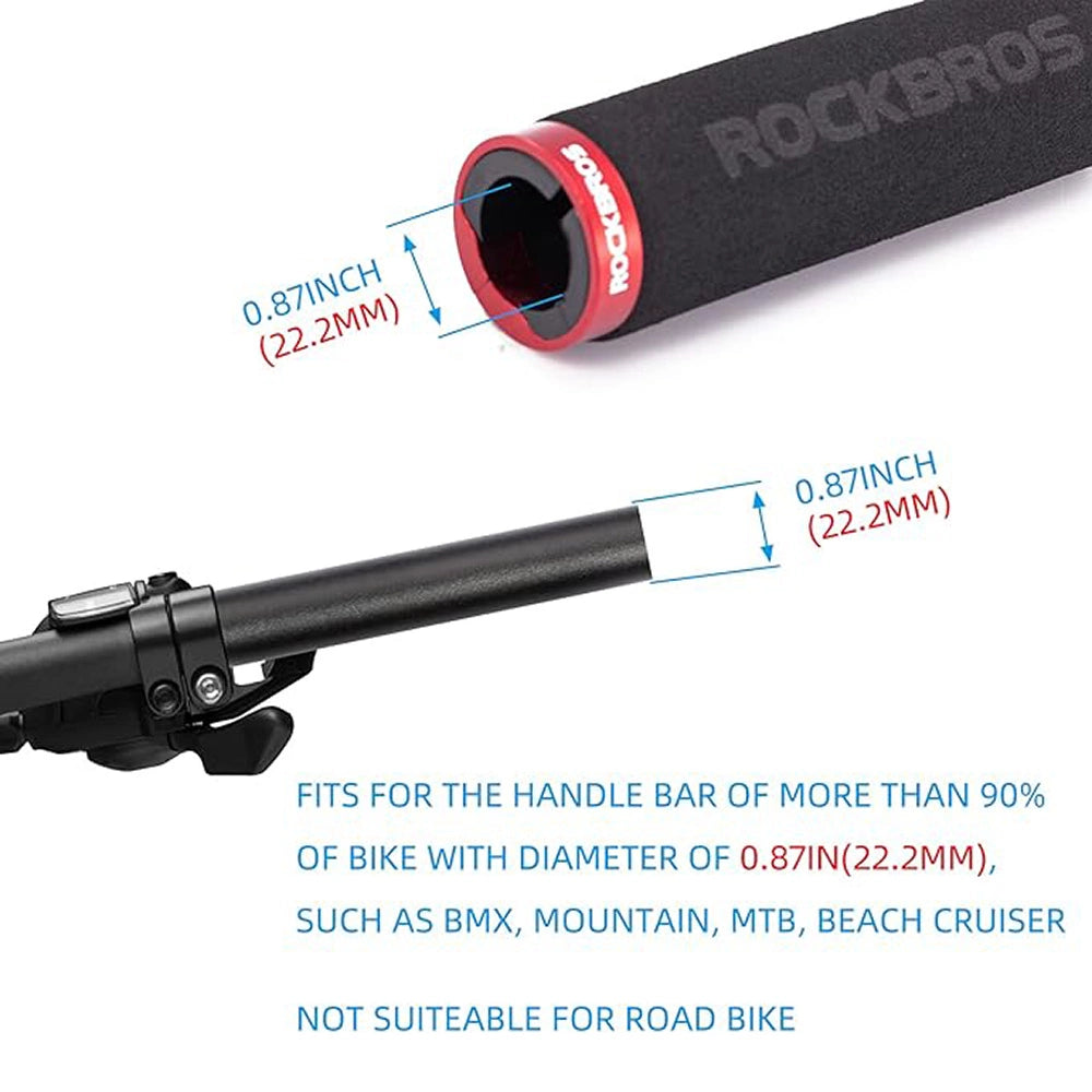 Uchwyty rowerowe Rockbros BT1001BKRD z na kierownicę - czarno-czerwone – zdjęcie 4