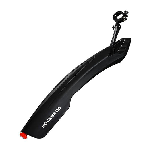 Błotnik Rockbros DNB8001BK z czerwoną lampką LED - czarny