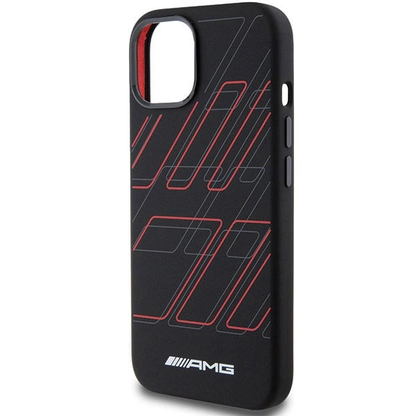 Etui AMG Silicone Large Rhombuses na iPhone 15 Plus / 14 Plus - czarne – zdjęcie 6