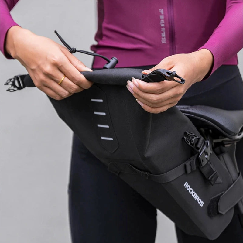 Torba rowerowa Rockbros 30130061001 pod siodełko 3L - czarna – zdjęcie 5