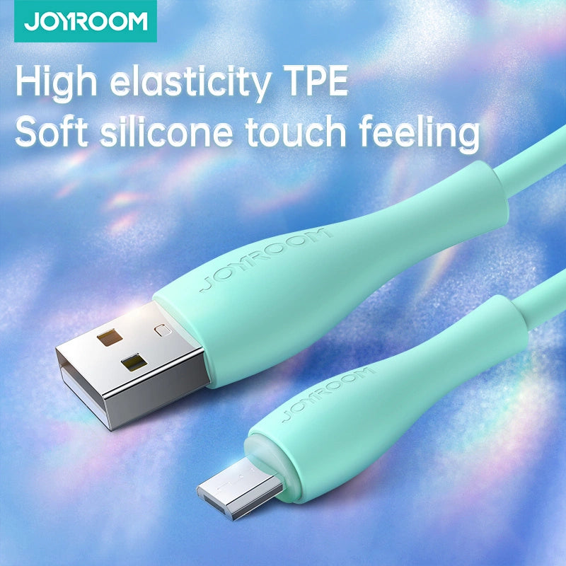 Kabel Joyroom Bowling Data Cable S-2030M8 USB-A / micro USB 3A 2m - zielony – zdjęcie 2