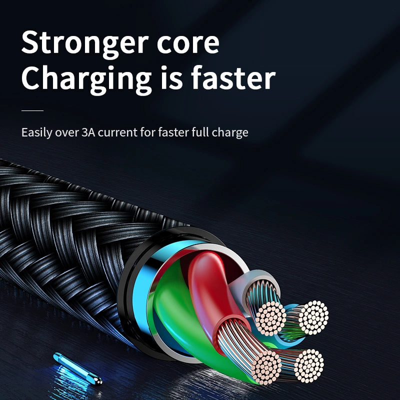 Kabel Joyroom Sharp Series S-M411 USB-A / micro USB 3A 1.2m ze - czarny – zdjęcie 3