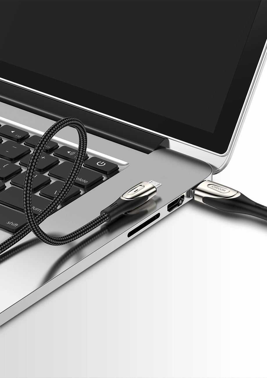 Kabel Joyroom Sharp Series S-M411 USB-A / micro USB 3A 2m ze - czarny – zdjęcie 14
