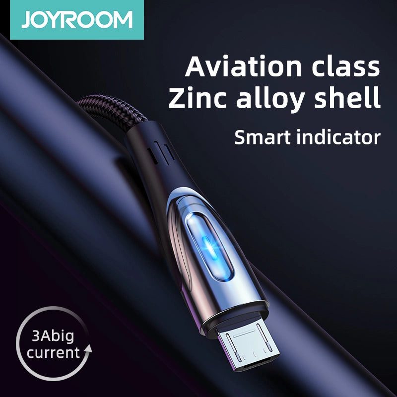 Kabel Joyroom Sharp Series S-M411 USB-A / micro USB 3A 2m ze - czarny – zdjęcie 6