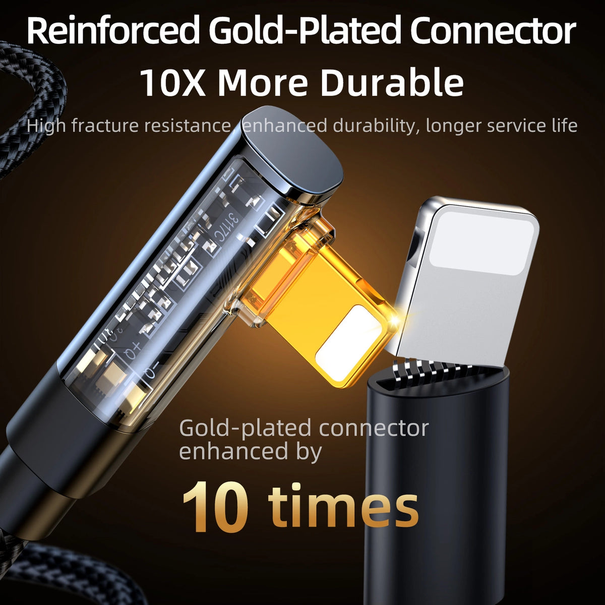 Kabel Joyroom Gaming Cable S-UL012A6 Lightning (kątowy) - niebieski – zdjęcie 8