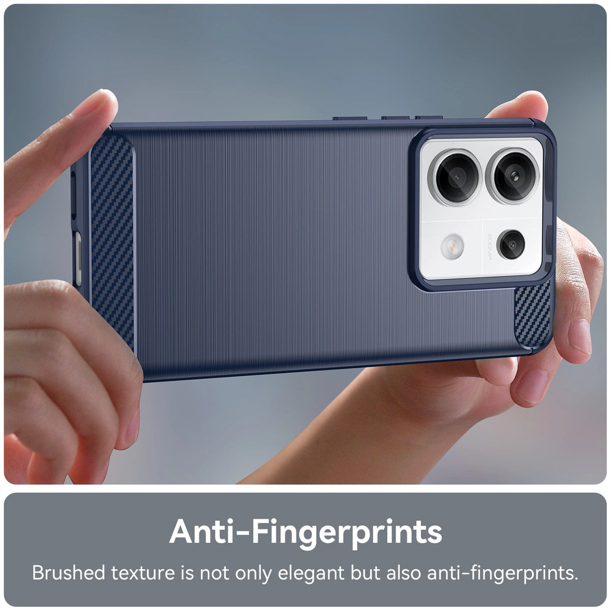Etui Carbon Case do Xiaomi Redmi Note 13 Pro - niebieskie – zdjęcie 5