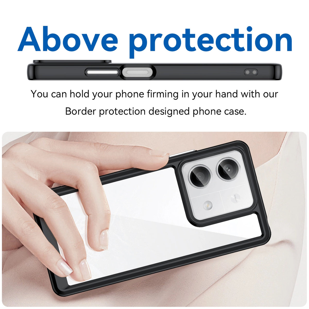 Etui Outer Space Case z żelową ramką do Xiaomi Redmi Note 13 Pro - czarne – zdjęcie 4