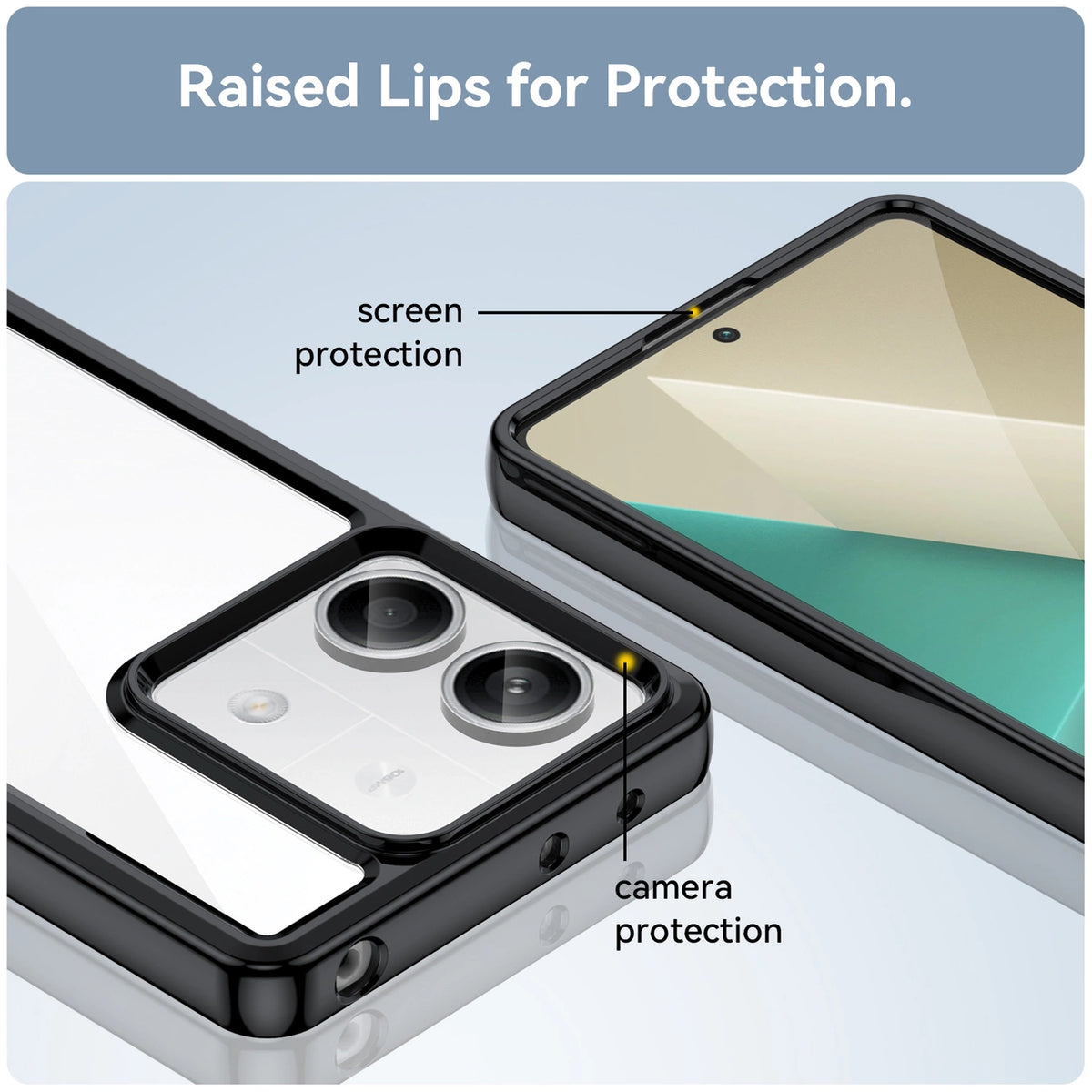 Etui Outer Space Case z żelową ramką do Xiaomi Redmi Note 13 Pro+ - czarne – zdjęcie 6