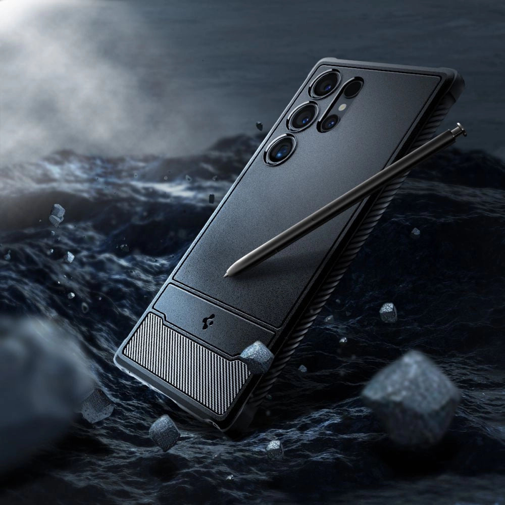 Etui Spigen Rugged Armor na Samsung Galaxy S24 Ultra - czarny mat – zdjęcie 6