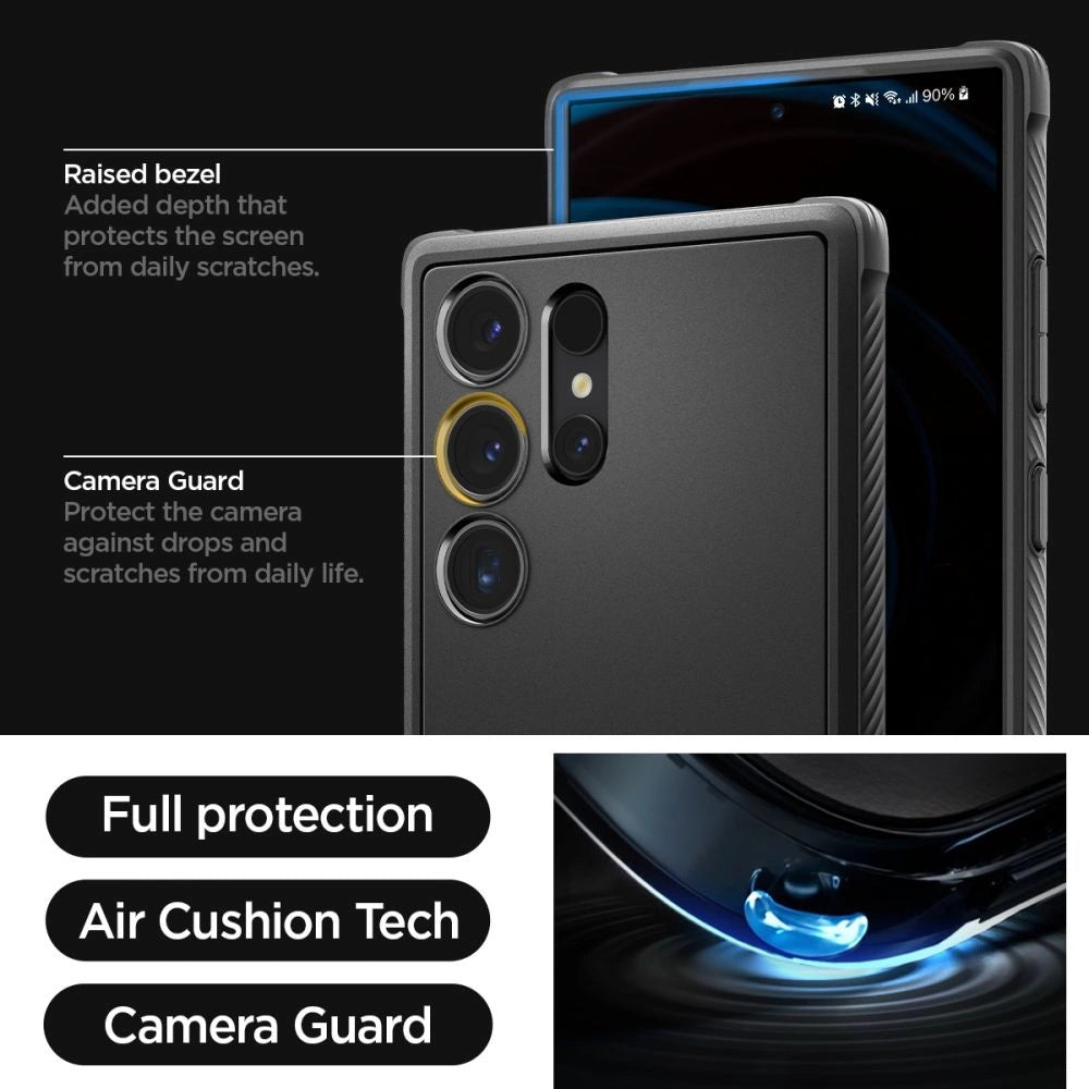 Etui Spigen Rugged Armor na Samsung Galaxy S24 Ultra - czarny mat – zdjęcie 8