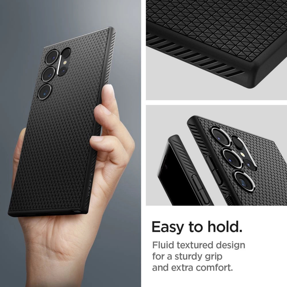 Etui Spigen Liquid Air na Samsung Galaxy S24 Ultra - czarny mat – zdjęcie 7