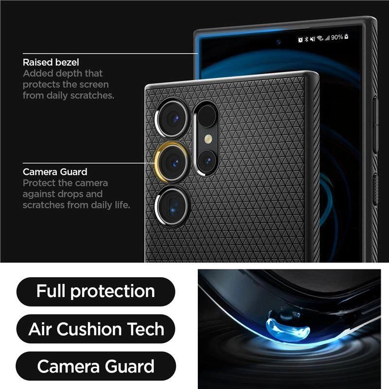 Etui Spigen Liquid Air na Samsung Galaxy S24 Ultra - czarny mat – zdjęcie 12