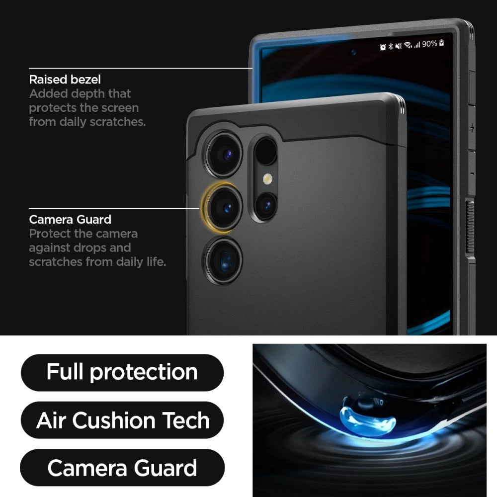 Etui Spigen Tough Armor na Samsung Galaxy S24 Ultra - czarne – zdjęcie 8