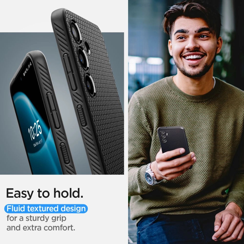 Etui Spigen Liquid Air na Samsung Galaxy S24 - czarny mat – zdjęcie 10