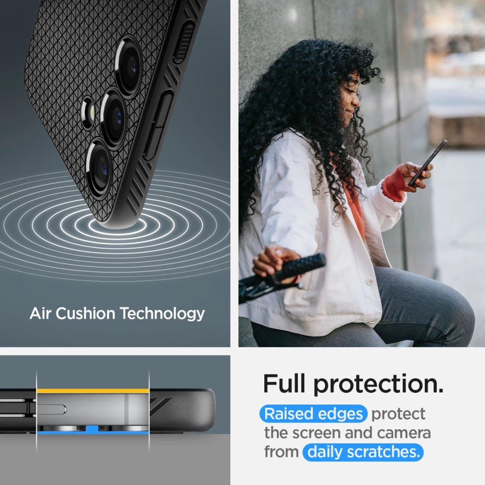 Etui Spigen Liquid Air na Samsung Galaxy S24 - czarny mat – zdjęcie 11