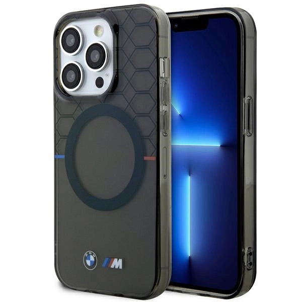 Etui BMW Pattern MagSafe na iPhone 13 Pro Max - szare