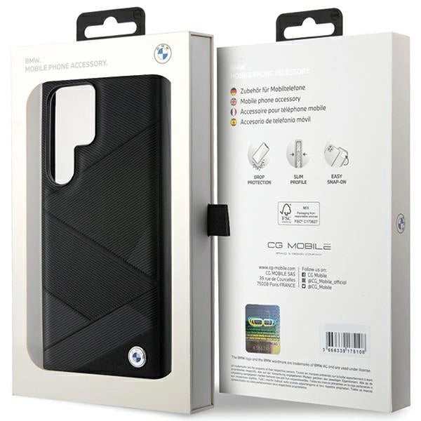 Etui BMW Signature Leather Crossing na Samsung Galaxy S24 Ultra - czarne – zdjęcie 8